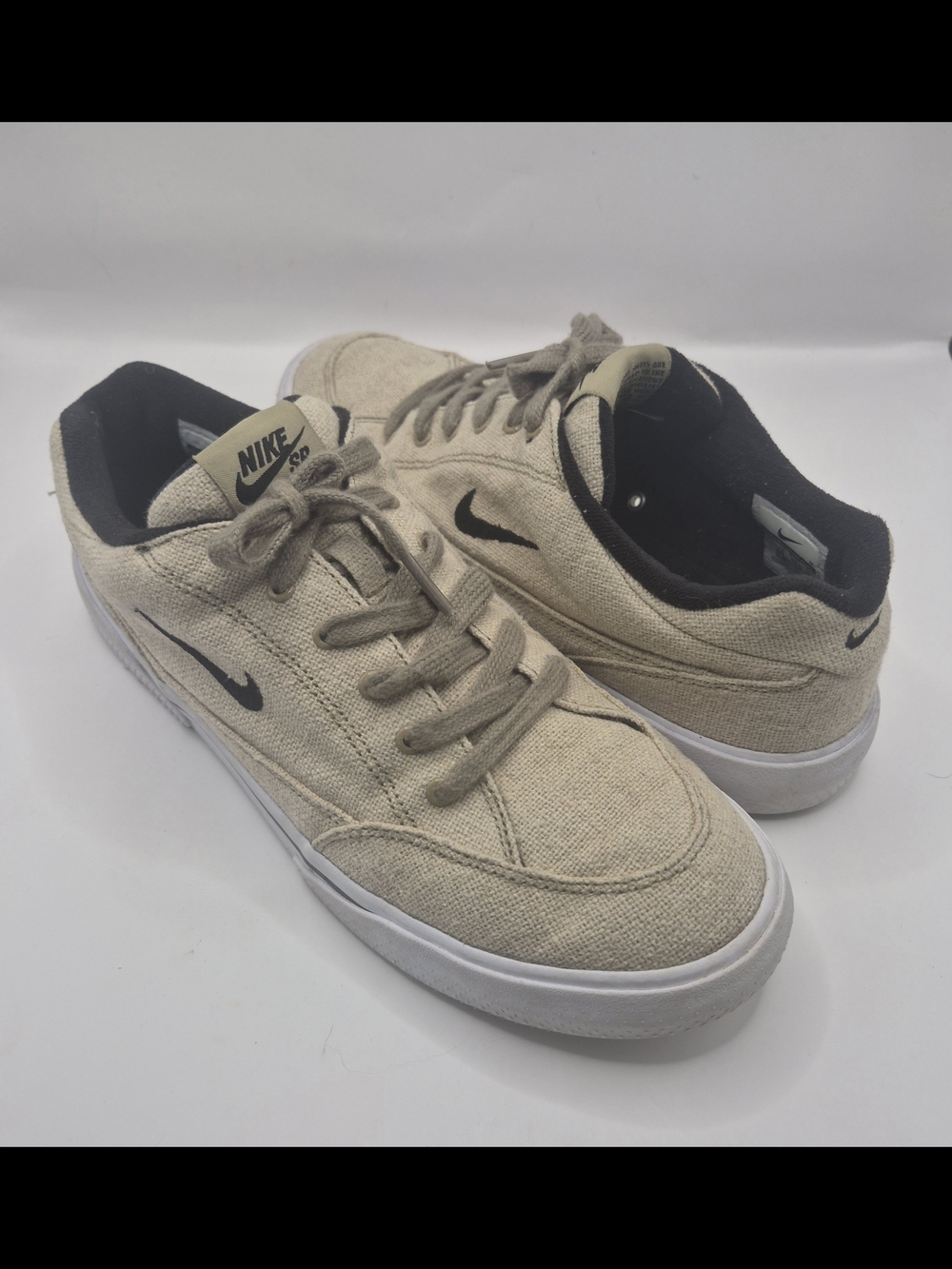 Nike SB Zoom GTS HEMP Low Top Canvas Sneakers Khaki/Black 819846-201 Men’s Sz 9